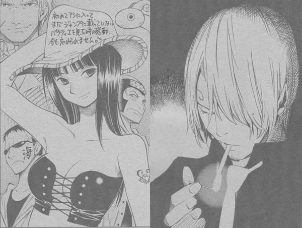 Les personnages de one piece dessiner par