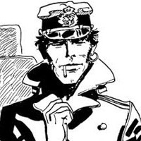 Corto Maltese en noir et blanc
