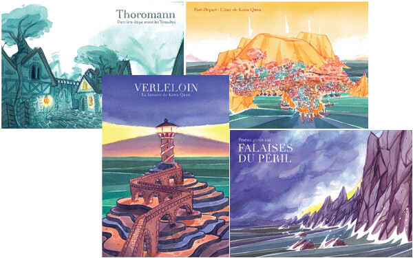 Set de cartes postales Ana et l'entremonde