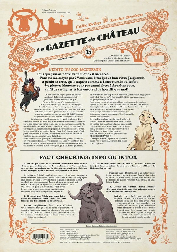 Le château des animaux - gazette tome 15