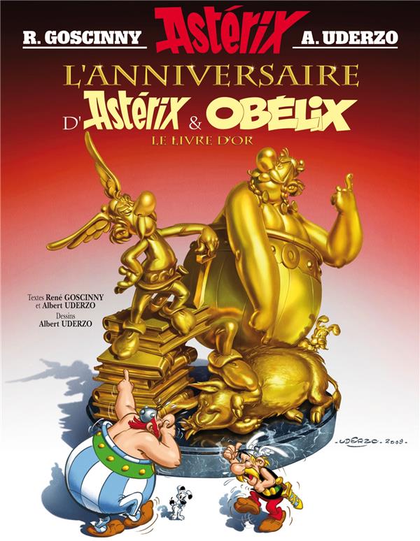 astérix tome 34 - l'anniversaire d'astérix et obélix - le livre d'or