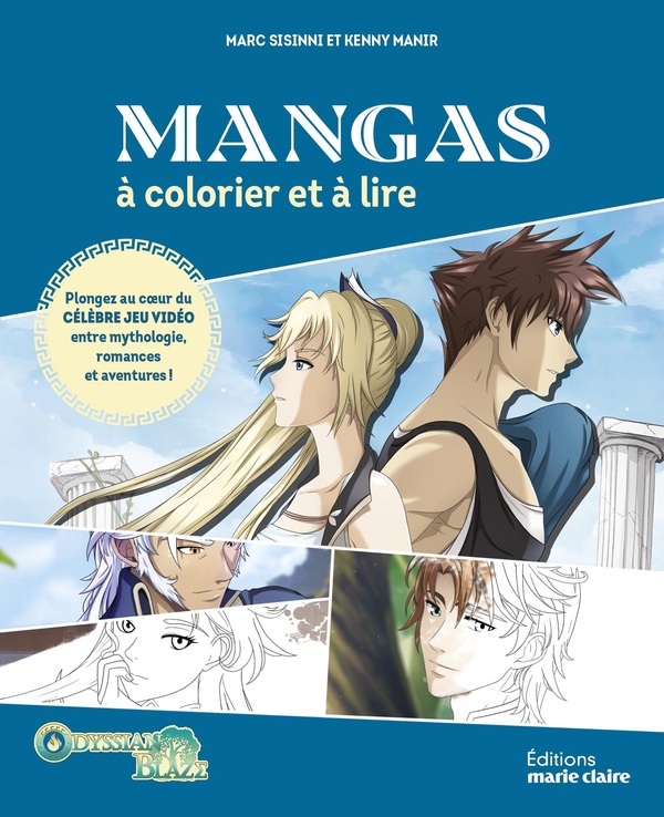 Mangas à colorier et à lire : Odyssian blaze ; Plongez au coeur du célèbre jeu vidéo entre mythologie, romances et aventures !