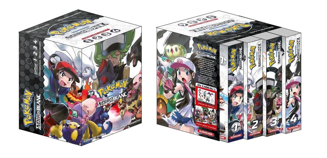 Pokémon - noir et blanc - double - coffret tomes 1 à 4