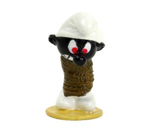 Figurine Schtroumpf Noir ficelé