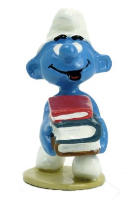 Figurine Schtroumpf Pile de Livres