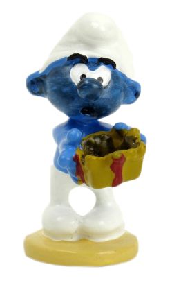 Figurine Schtroumpf cadeau piégé