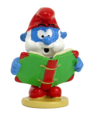 Figurine Grand Schtroumpf lisant