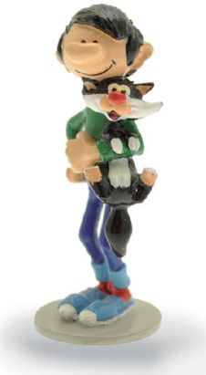 Figurine Gaston et son chat