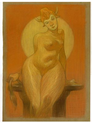 Dessin original de Carlos Nine - pastel sur papier 35x25 Dessin original de Carlos Nine - pastel sur papier 35x25