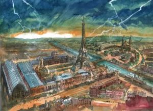 Lithographie Exposition universelle