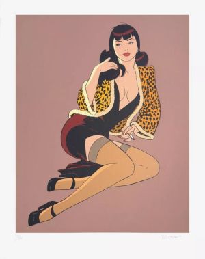 Sérigraphie Pin-up léopard