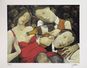 Estampe Champagne Sillon Jean-Pierre Ceytaire