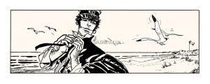 Sérigraphie " Corto la plage" (40x100cm)