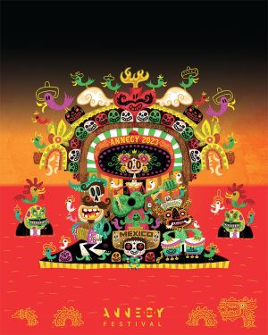 Affiche Festival Animation Annecy 2023 - n&s par Jorge R. Gutierrez (40x50cm) Affiche Festival Animation Annecy 2023 - n&s par Jorge R. Gutierrez (40x50cm)