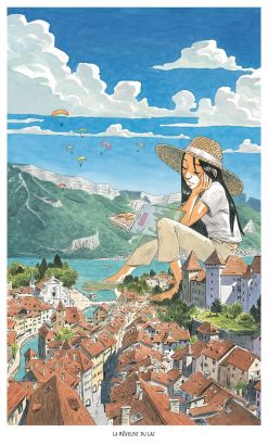Affiche luxe Atelier Sentô - La rêveuse du lac (30x50cm)