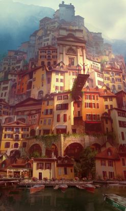 Affiche Marc Simonetti : Annecy La Tour (30x50) n&s