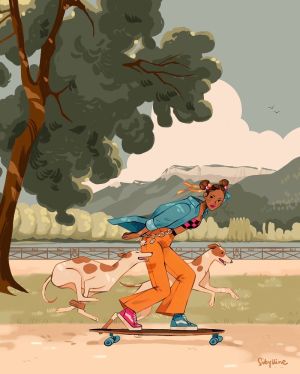 Affiche Sibylline Meynet - Bord du Lac d'Annecy (n&s)