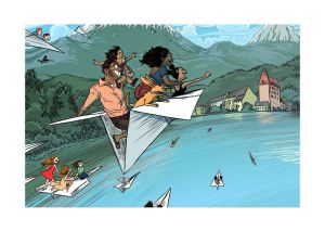 Affiche Natalie Nourigat et Boulet - "Annecy Festival" (n&s)