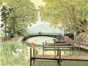 Affiche Kerascoët - "Annecy, Le Pont des Amours" - 30x40cm