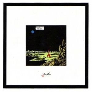 Lithographies encadrées Tintin ; Fusée