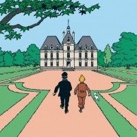 Canevas Tintin ; Château de Moulinsart