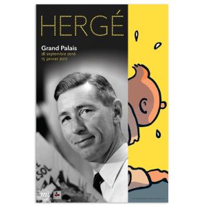 Affiche de L'exposition d'Hergé au Grand Palais Tintin (40x60cm)