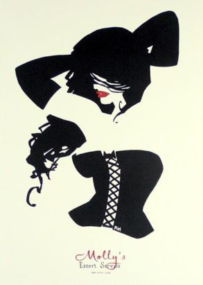 Affiche Mollys,Escort Service ; Miller ; 50x70