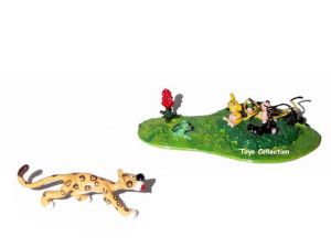Figurine Marsupilami bébés et jaguar