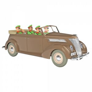 Voiture de collection Tintin - La Ford V8 décapotable marron Nº50 1/24