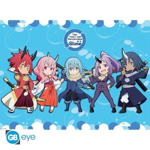 Poster Moi quand je me réincarne en slime - Groupe en chibi
