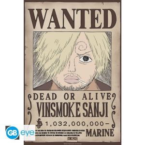 Poster Wanted Sanji Wano (52 x 38 cm)