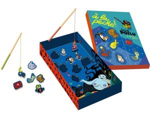 Petit Poilu - Puzzle en bois - Pêche magnétique