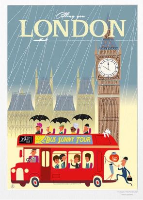 Affiche London calling (30x40 cm)