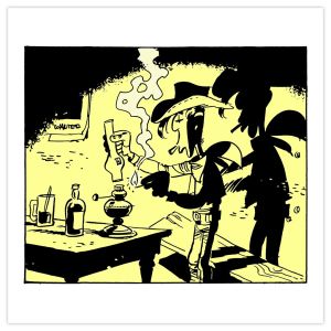 Sérigraphie phosphorescente Lucky Luke Dalton City