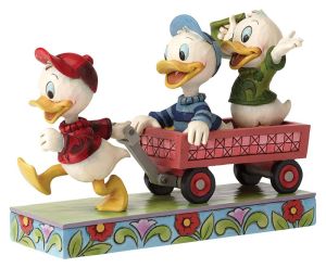 Figurine Riri Fifi et Loulou sur Chariot