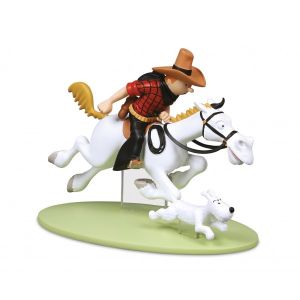 Figurine Tintin à cheval (version colorisée)