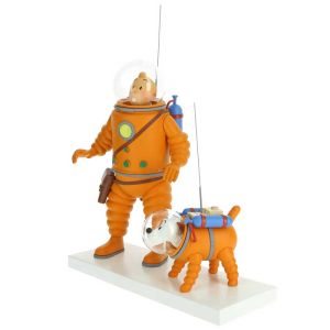 Tintin et Milou cosmonautes sur la glace