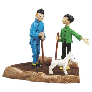 Figurine Tintin - Scène Tintin & Tchang Petit Guide