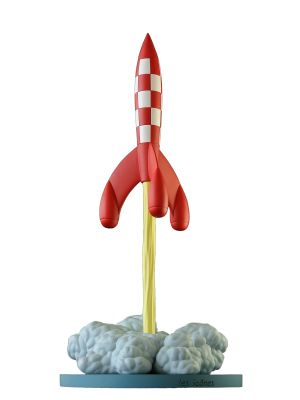 Figurine Tintin - Fusée au décollage