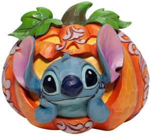 Figurine Stitch - Lanterne citrouille