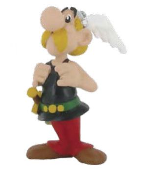 Figurine Astérix fier tenant ses bretelles