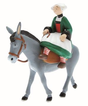 Figurine Bécassine à dos de mulet