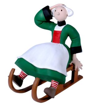 Figurine Bécassine en luge