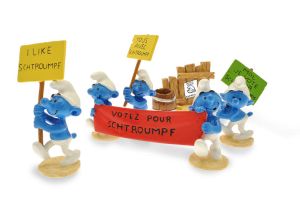 Figurine La Manif des Schtroumpfs