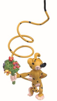 Figurine Marsupilami avec son bouquet de fleurs