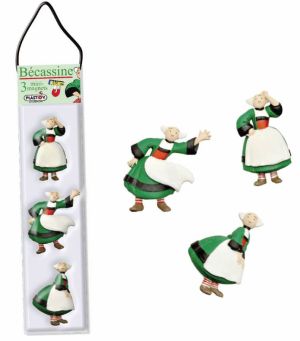 Magnet Set de 3 mini magnets Bécassine