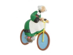 Magnet Bécassine sur son vélo