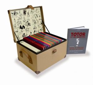 hergé ; noir et blanc ; valise 14 volumes