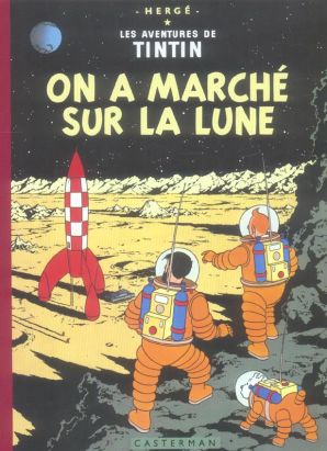 Tintin tome 17 - on a marché sur la lune (fac-similé couleurs 1954)