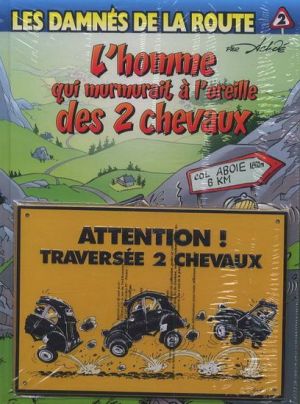 les damnés de la route - tome 1 et tome 2 plaque émaillée